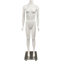 Female Ghost Mannequin Full Body/neck on Wheely Base - White