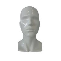 Male Mannequin Head - Gloss White