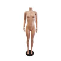 Female Headless Mannequin on Metal  Base - Skin Colour Plastic