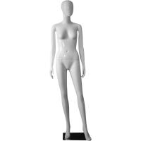 Female Full Body Mannequin Standing Pose on Metal Stand - Gloss White Cleo #42