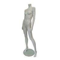 Female Headless Mannequin on Glass Base - Gloss White -Lily