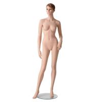 Female Realistic Full Body Mannequin with Wide Legs Stance on Glass Base - Skin Colour #2